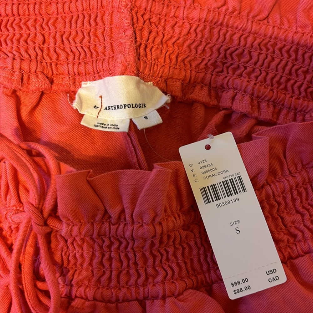 NWT By Anthropologie Linen Double Waistband Shorts - Picture 8 of 9